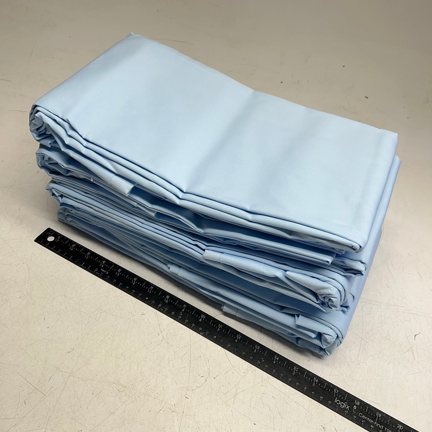 ZA@ THOMASTON MILLS (6 PACK) Healthcare/hotel Bed Sheets 90x110 Blue T-180