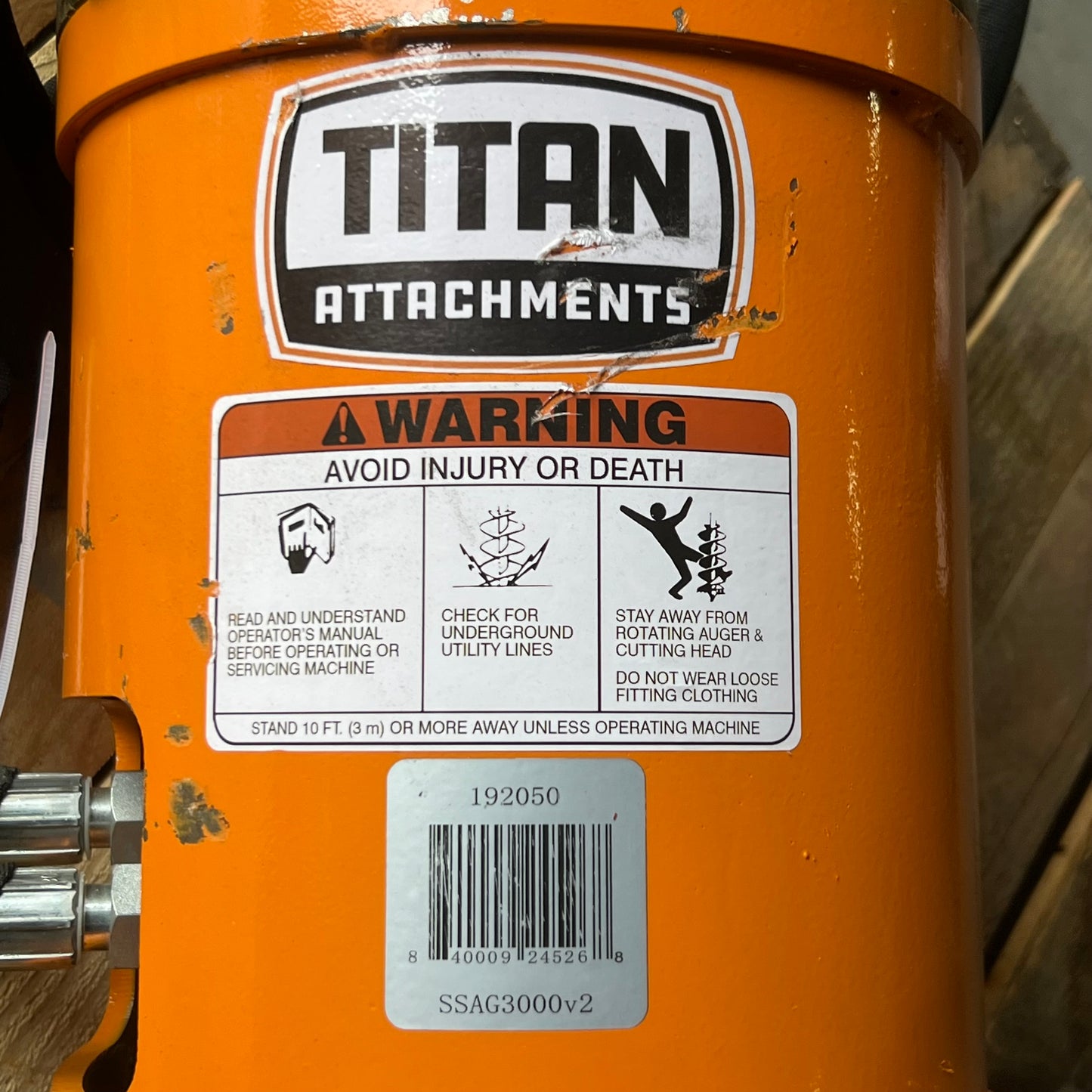 TITAN Skid Steer Hydraulic Auger SSAG3000V2