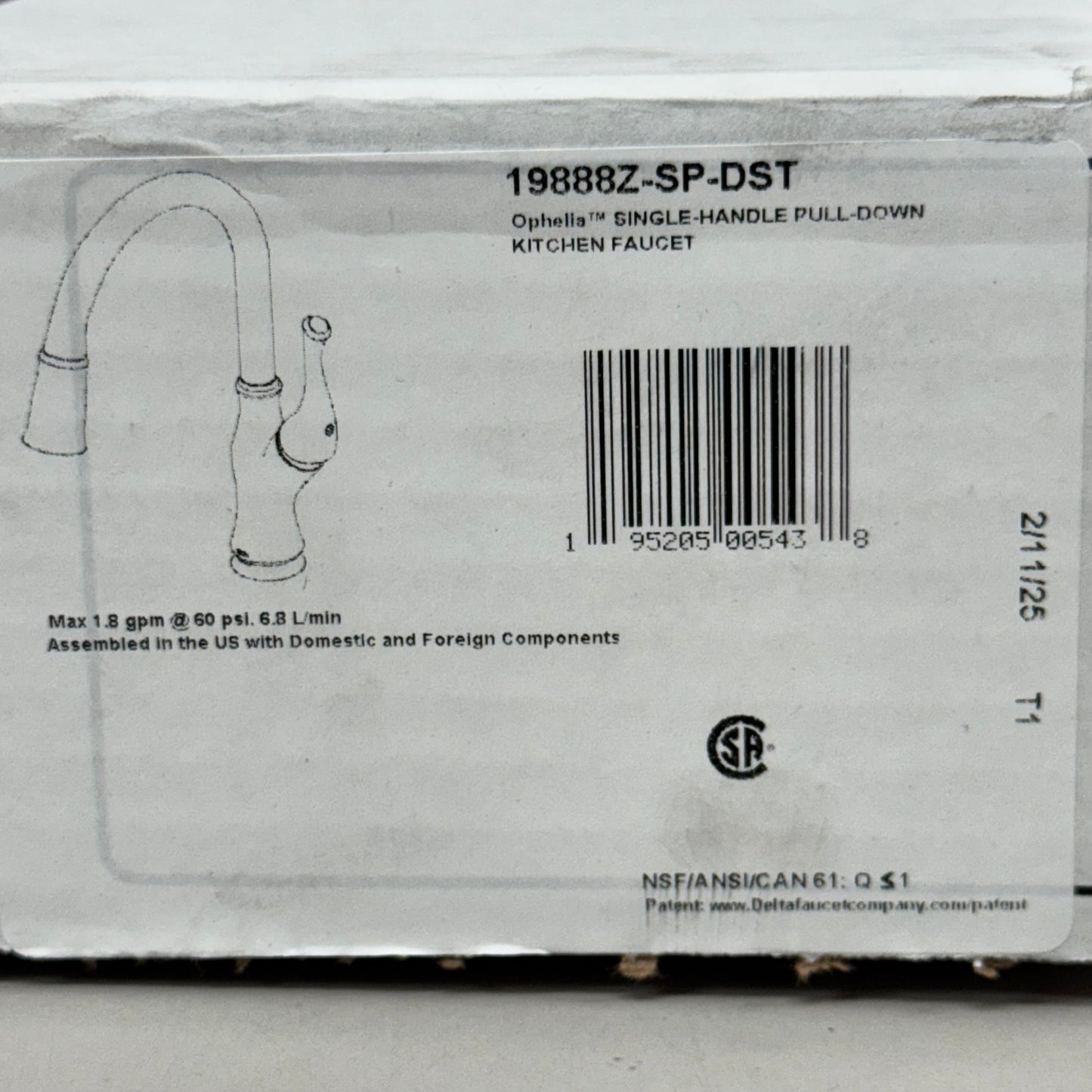 DELTA Pull-Down Kitchen Faucet Upgrade 1L Spot Shield Stainless 19888Z-SP-DST