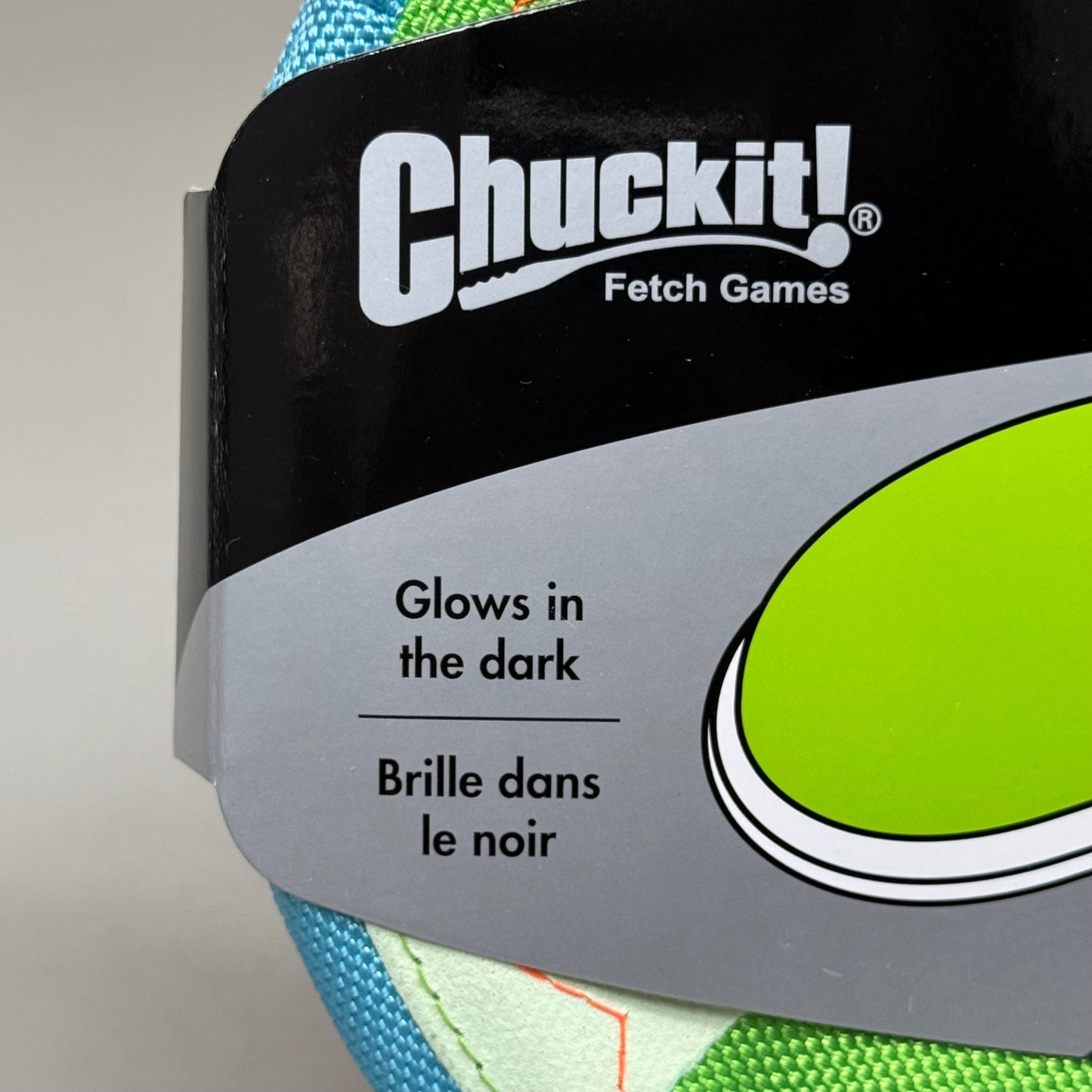 ZA@ CHUCKIT! Disc Max Glow-in-the-Dark Paraflight Floating Flyer Large Green/Blue 32302 C