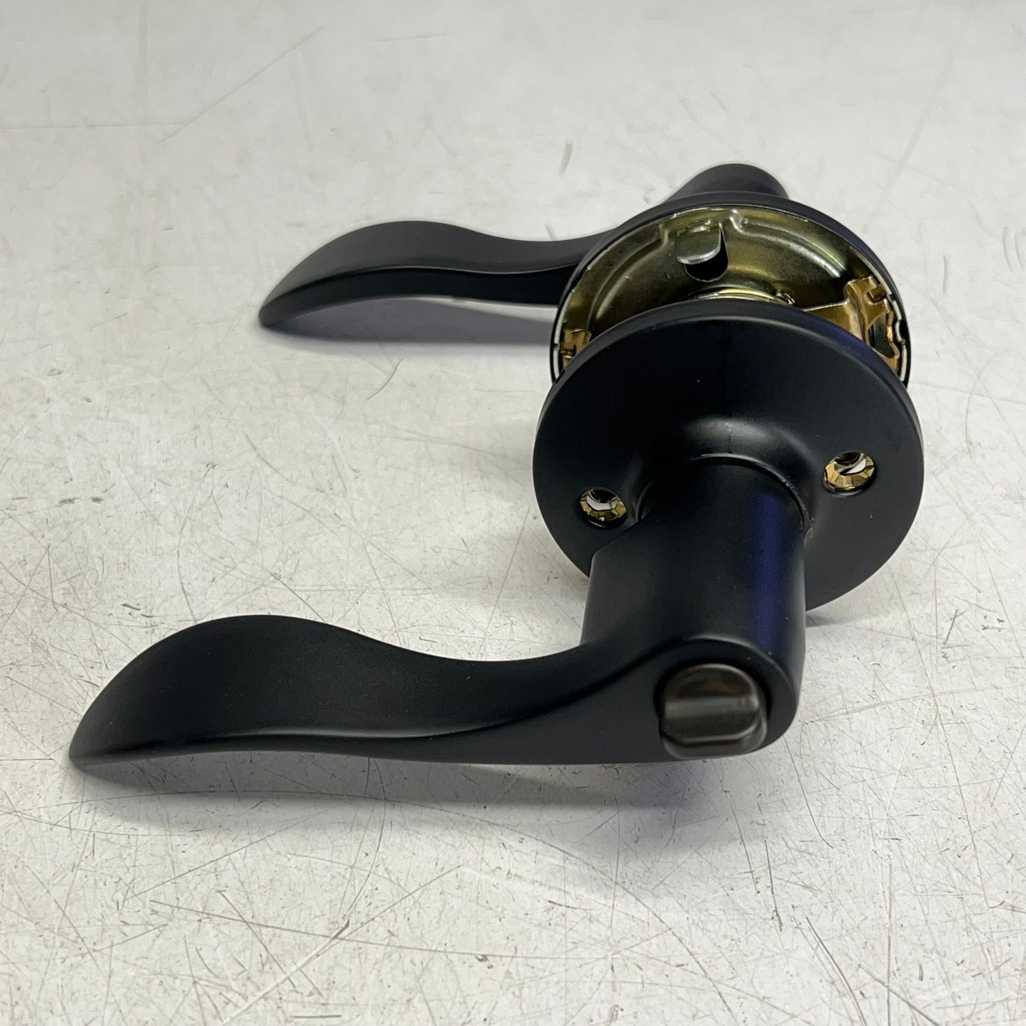 KWIKSET Safe Lock Layton Entry Levers  Adjust Backset Matte Black 9SL50000-124