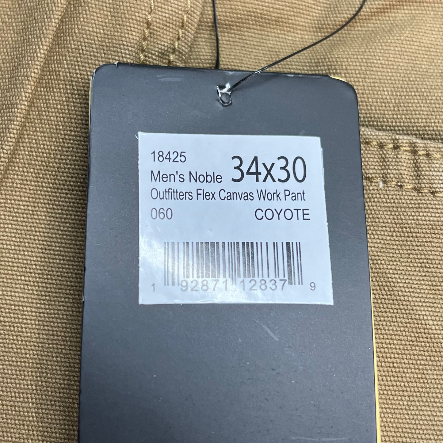 NOBLE OUTFITTERS Canvas Double Front Work Pant Men's Sz 34x30 Coyote 18452