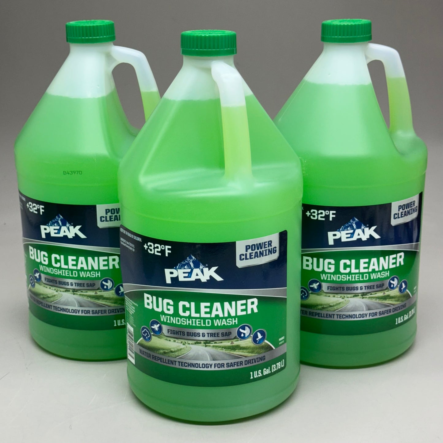 PEAK 3PK Bug Cleaner Windshield Wash 1 Gal