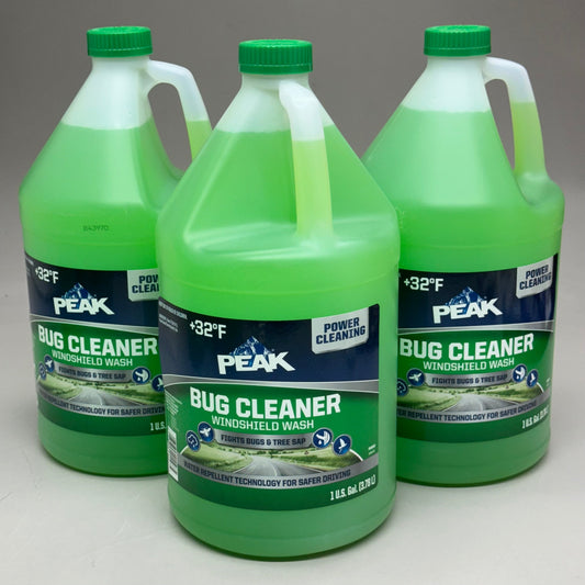ZA@ PEAK 3PK Bug Cleaner Windshield Wash 1 Gal B