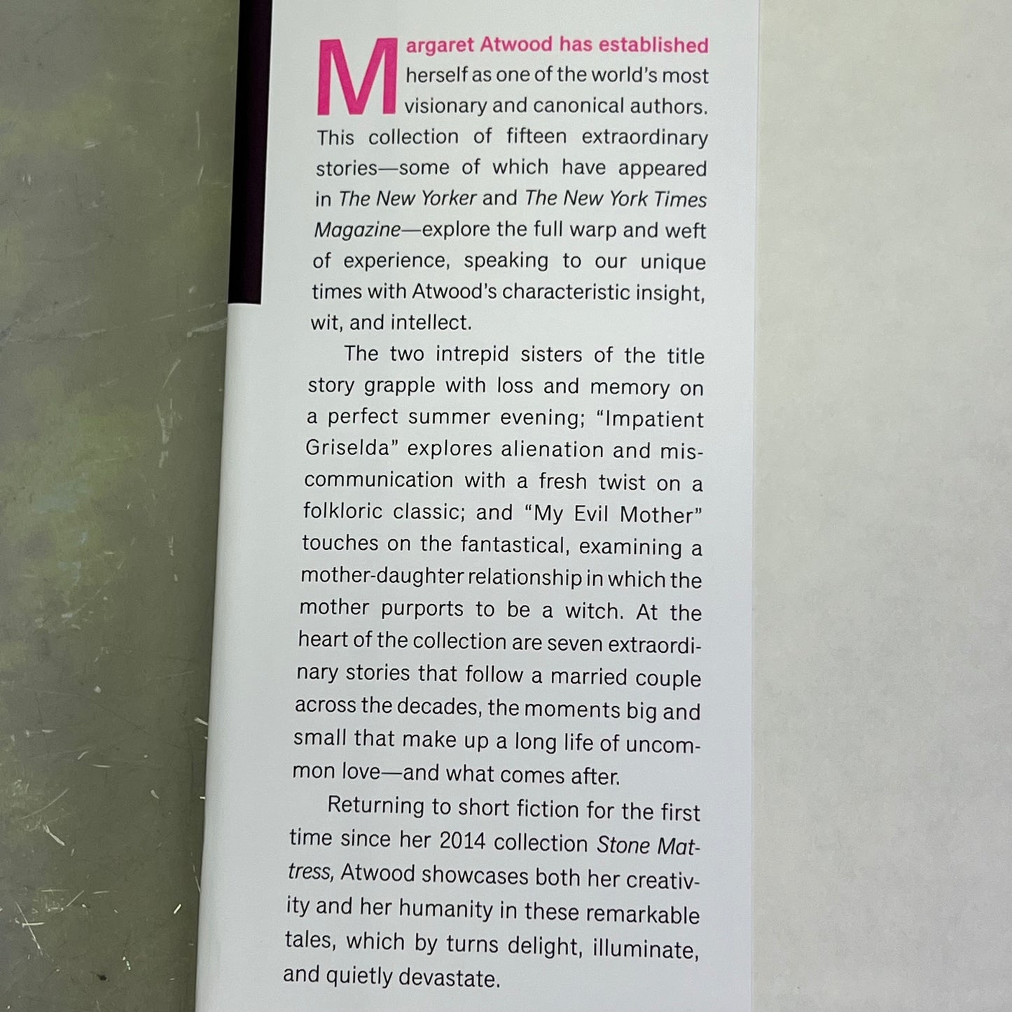 OLD BABES IN THE WOOD Stories Hardback By Margret Atwood National Bestseller