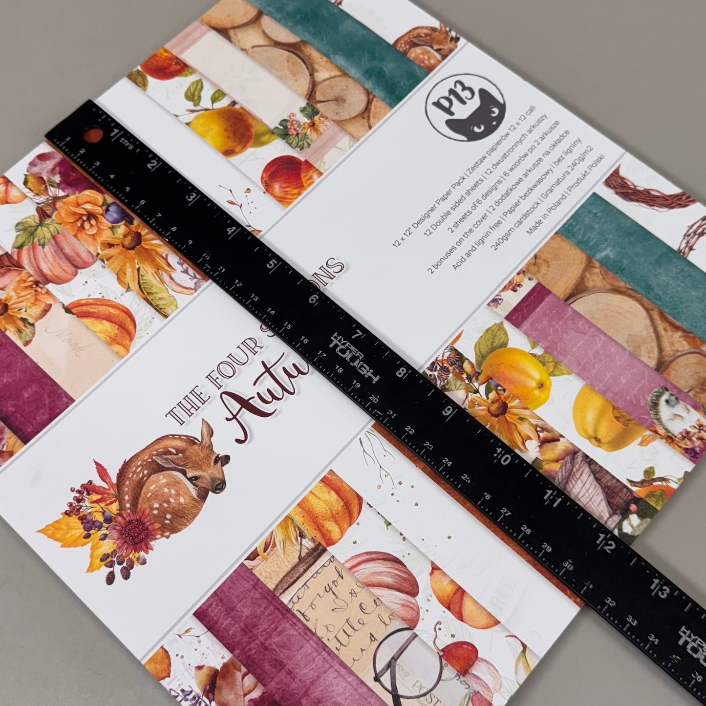 THE FOUR SEASONS (2 Pack) Autumn Collection Paper Pad Stock Paper 12" x 12" 6 Designs