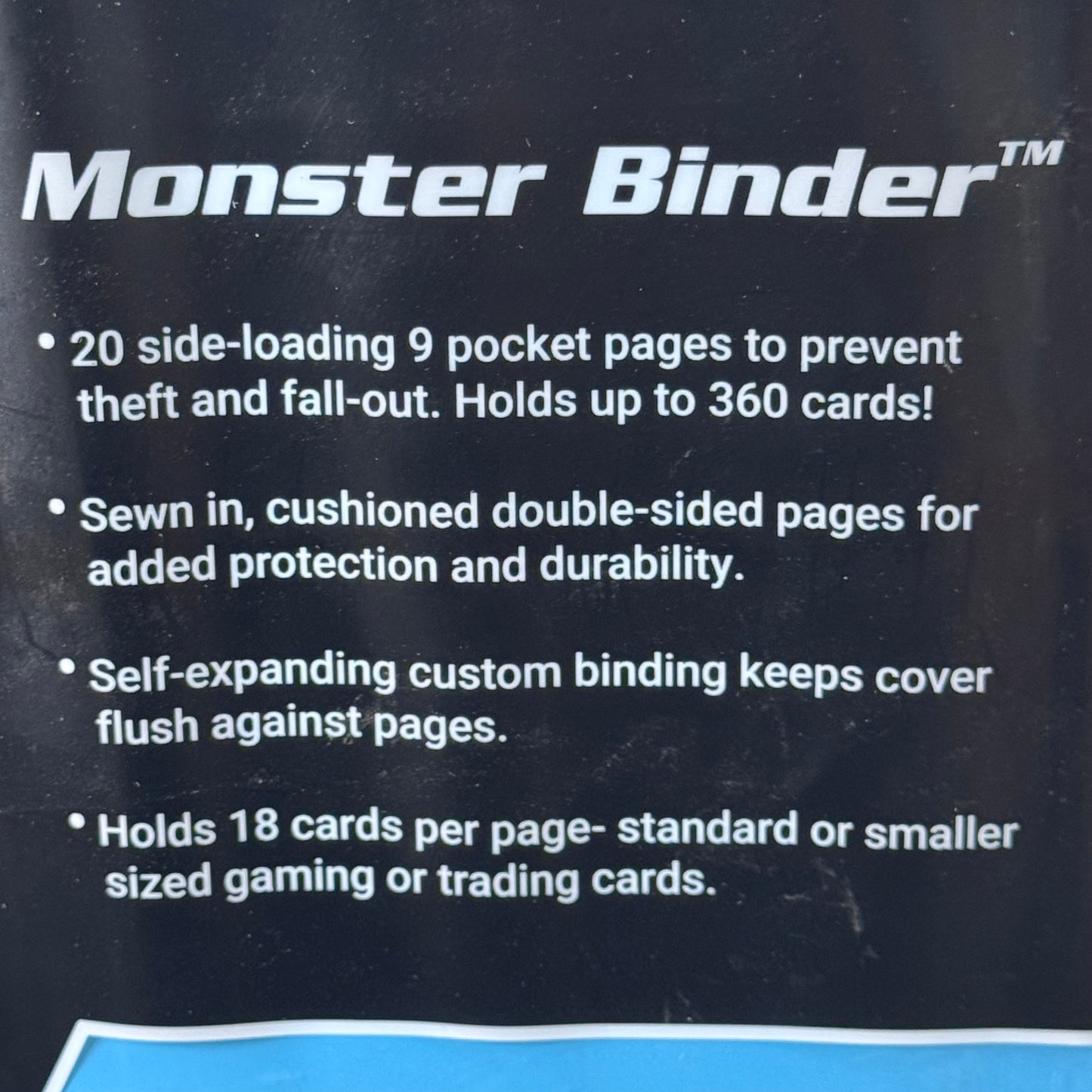 MONSTER BINDER 9 Pocket Premium Trading Card Album Binder 12" x 9" Blue 9P-MBL