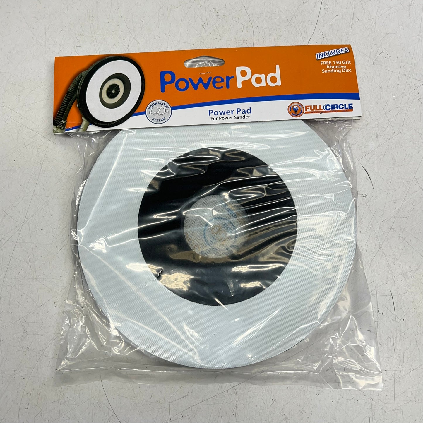 POWER PAD Full Circle Foam Power Pad W/ Hole For Radius 360 Sander 8.5" PWR PAD
