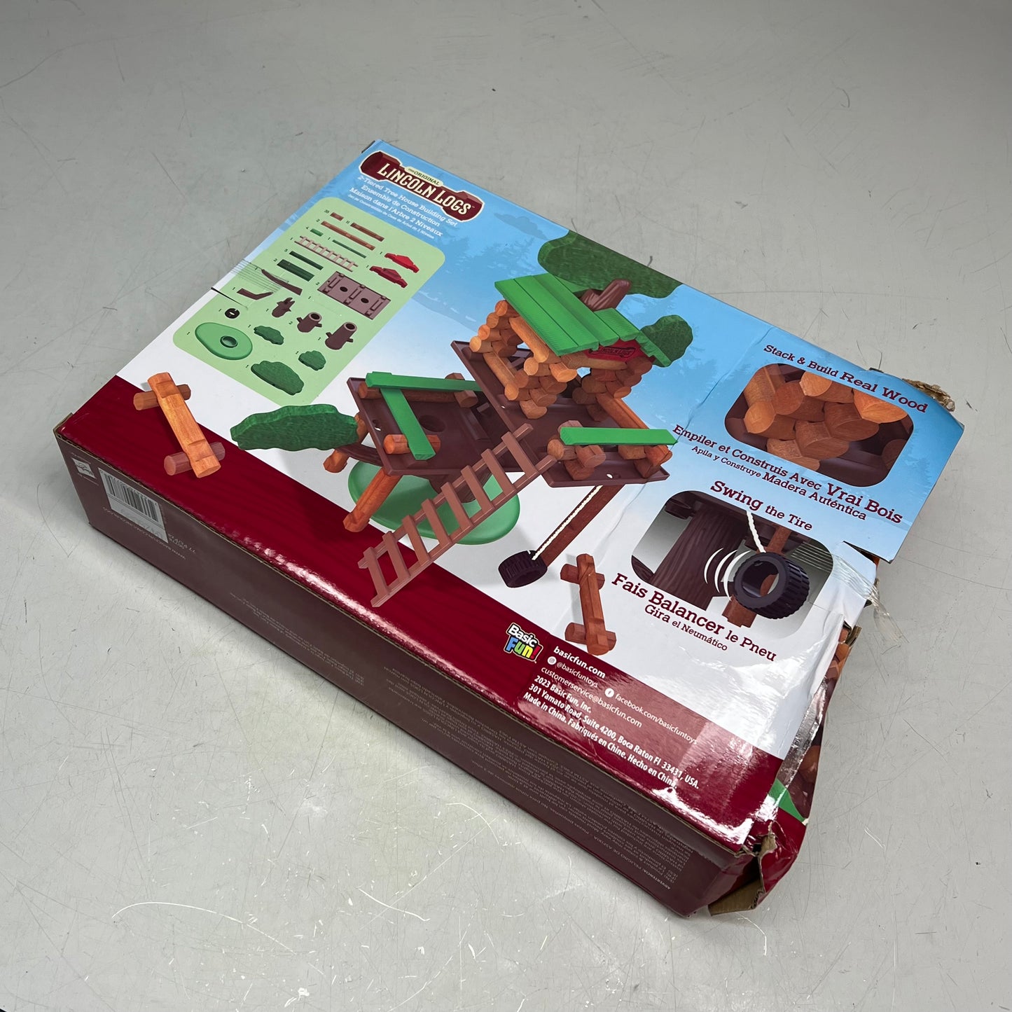 HASBRO The Original Lincoln Logs Building Toy 77 Piece  Brown 00778 (As-is)