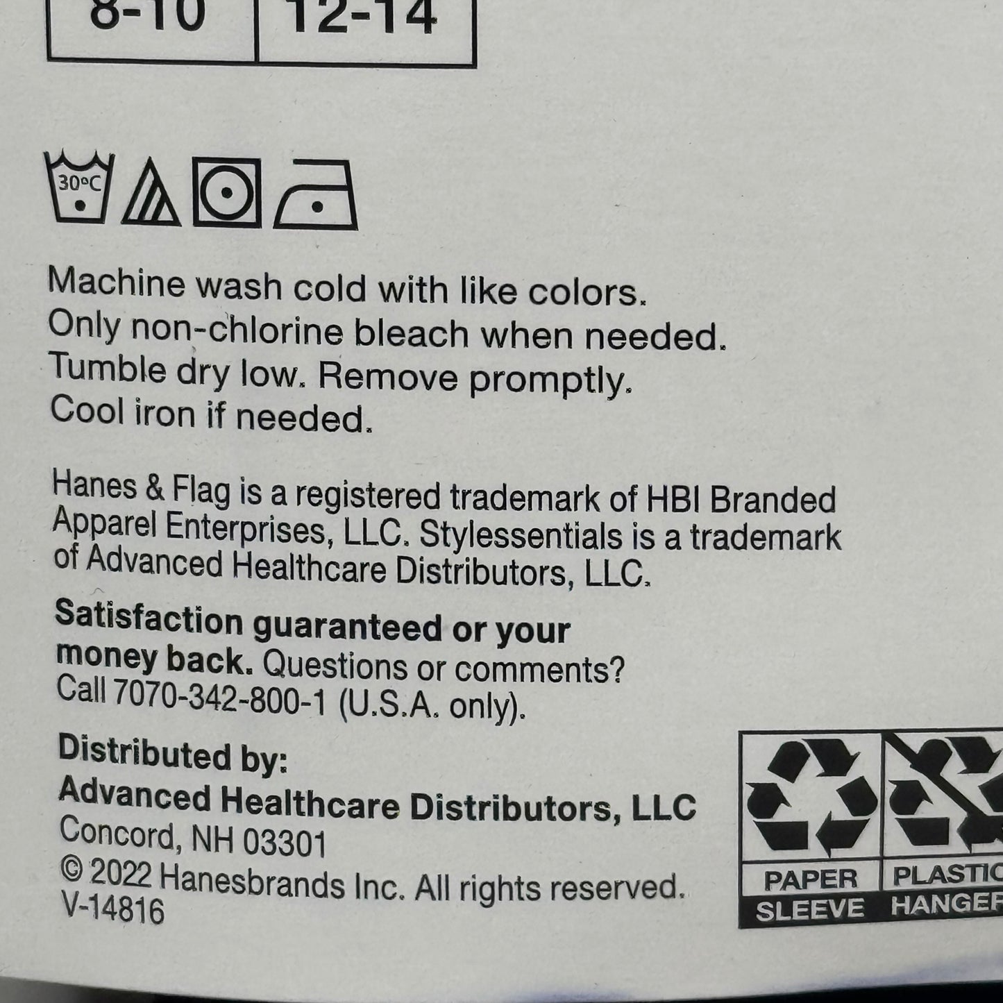 HANES (2 PACK) Style Essentials Fleece Lined Leggings Womens Sz L Blackout 284660