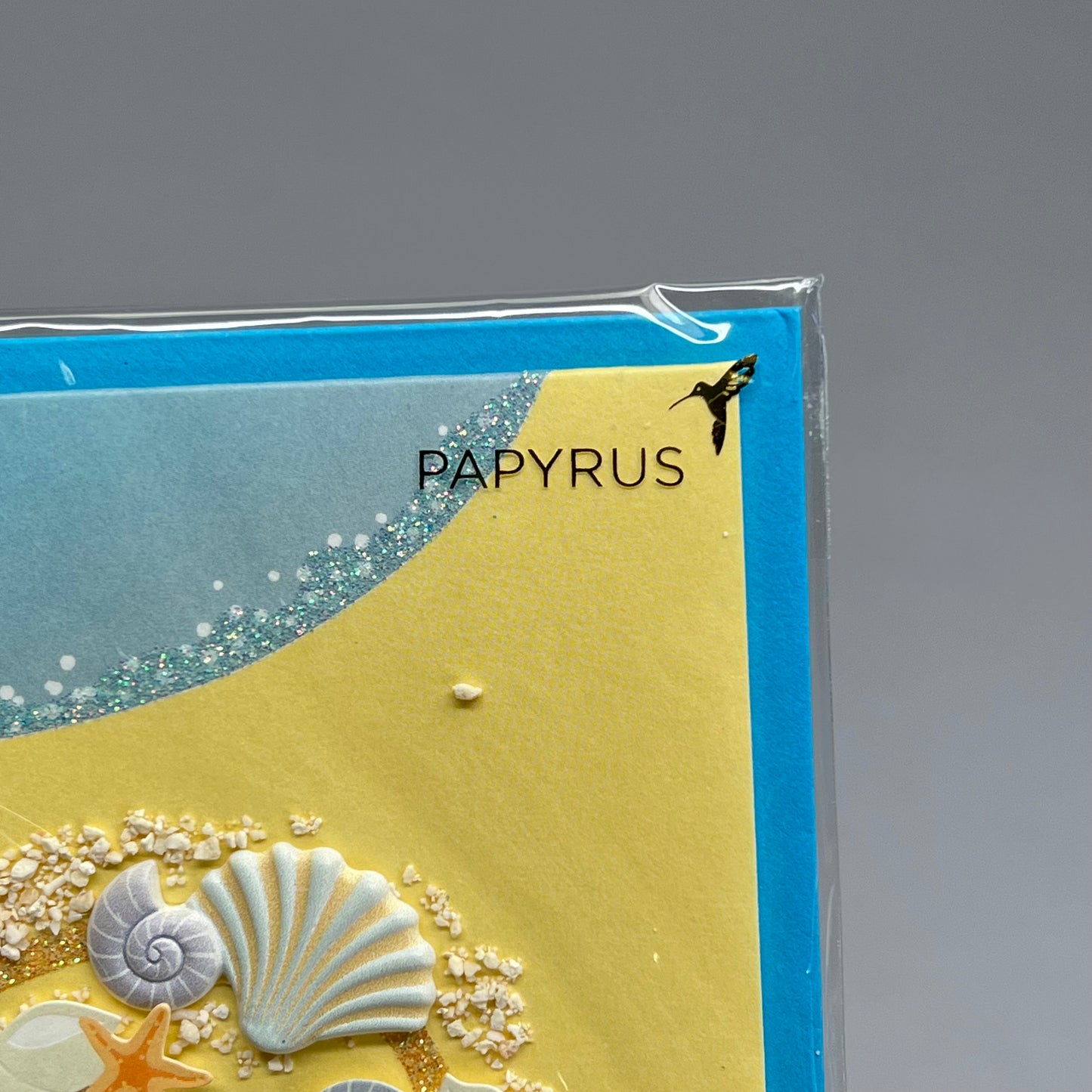 PAPYRUS (3 PACK) Heart Beach Blank Card 3D Made From Real Sand  6.5" 006532684