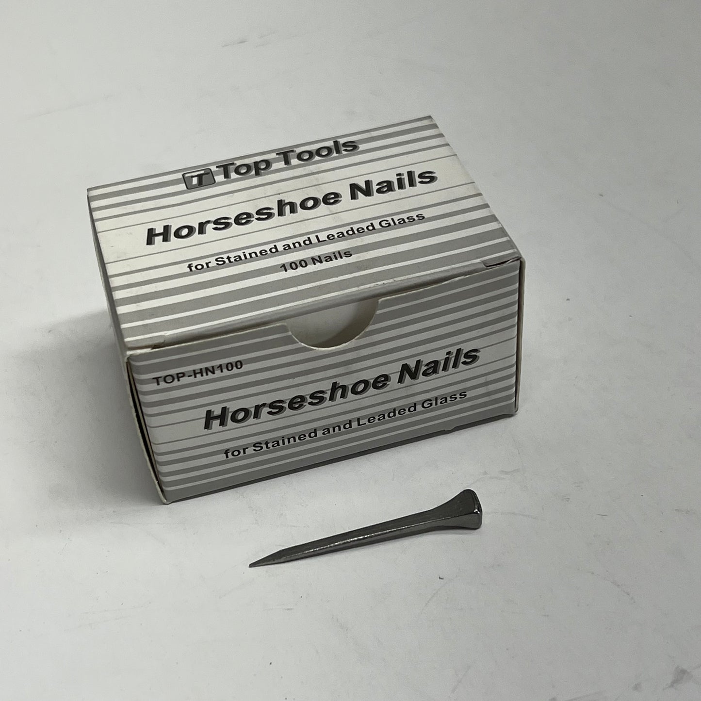 AANRAKU (100 PACK) Top Tools Horseshoe Nails for Glass  47.5 MM - 1.87" Silver