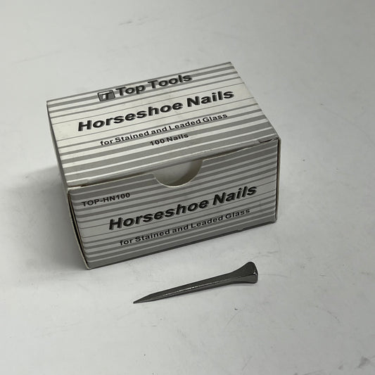 AANRAKU (100 PACK) Top Tools Horseshoe Nails for Glass  47.5 MM - 1.87" Silver