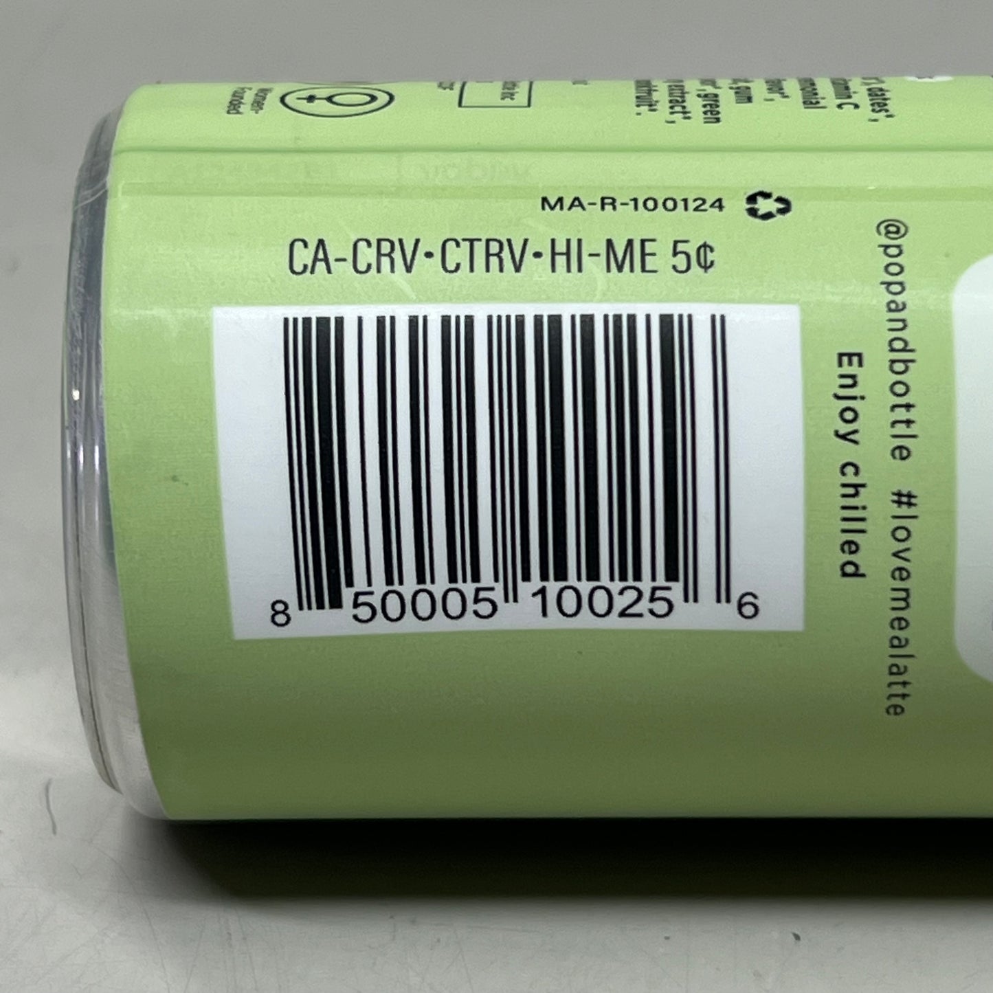 ZA@ POP & BOTTLE (12 PACK) Matcha Green Tea Reishi & Maitake 8 fl oz BB 11/25