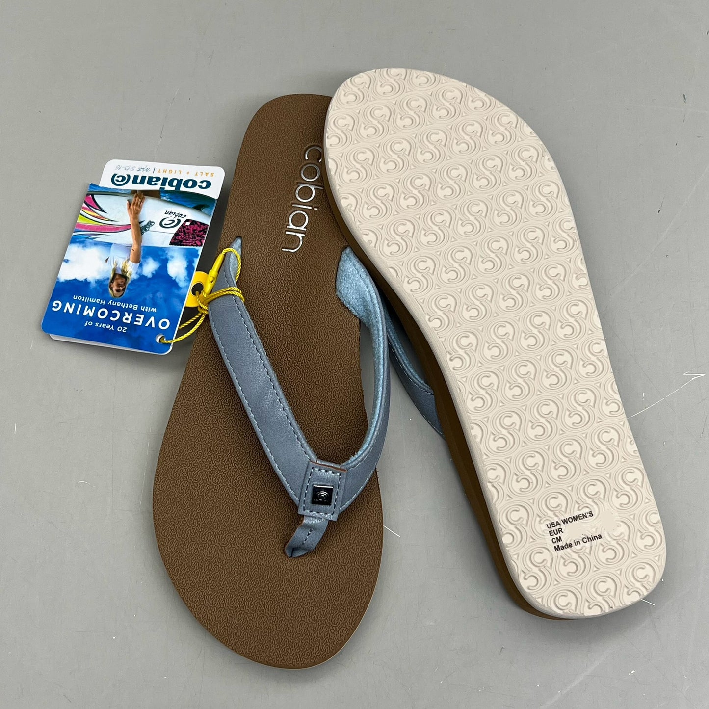 COBIAN Skinny Bounce Comfortable Synthetic Strap Women's Sz 8 Blue SKI25-400-08