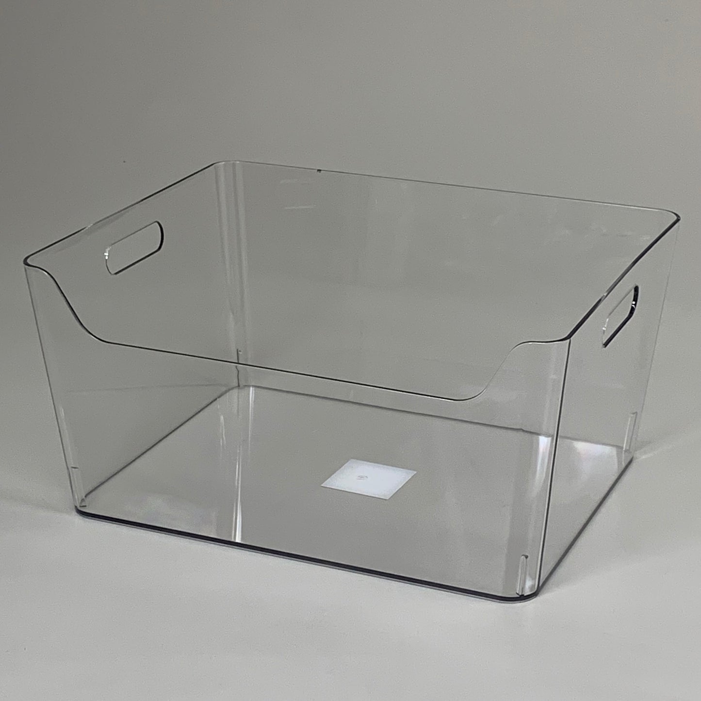 ZA@ SIMPLY TIDY (2 PACK) Storage Bin w/ Handles Premium Quality Plastic 13" x 9.5" x 5.5" Clear 738064