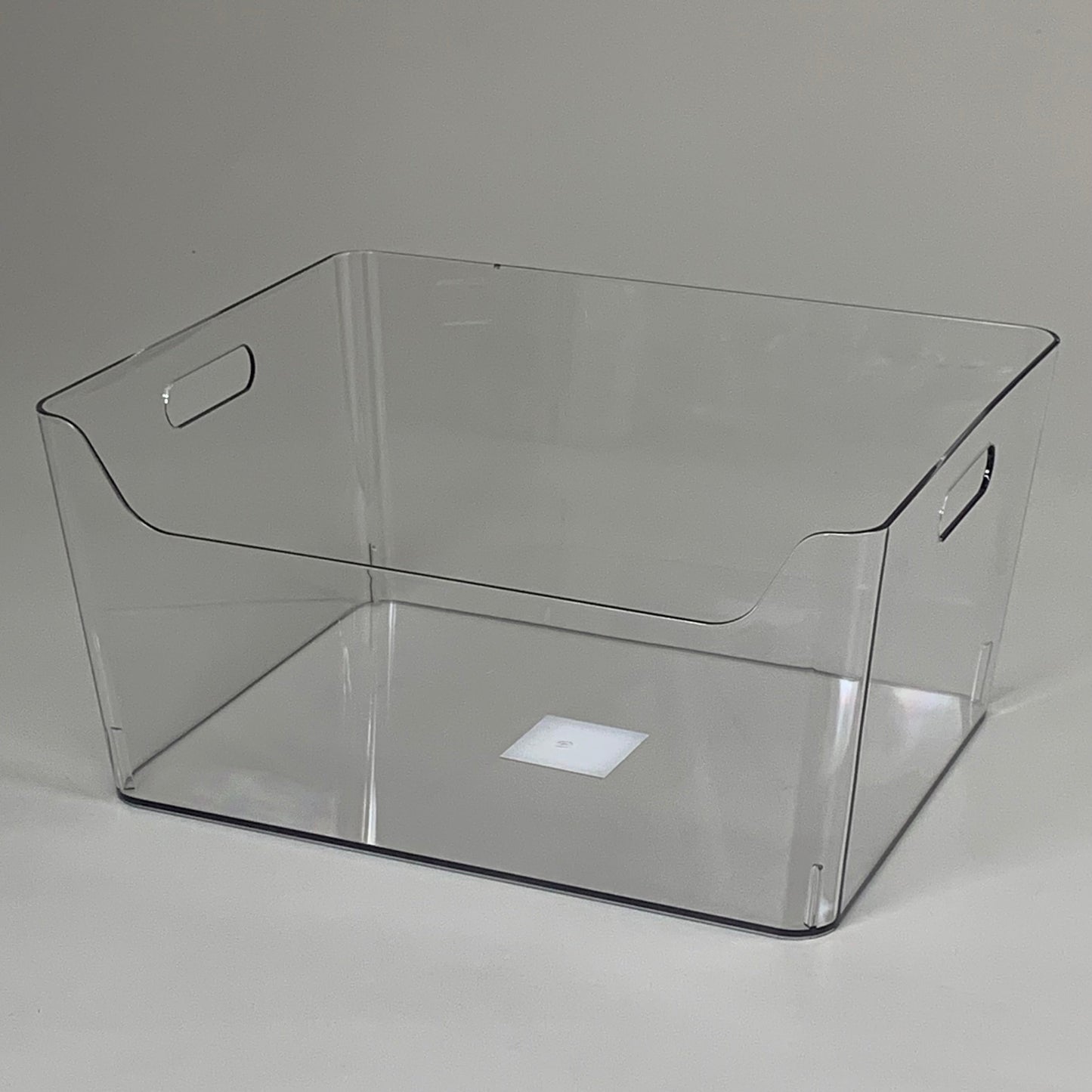 ZA@ SIMPLY TIDY (2 PACK) Storage Bin w/ Handles Premium Quality Plastic 13" x 9.5" x 5.5" Clear 738064 A