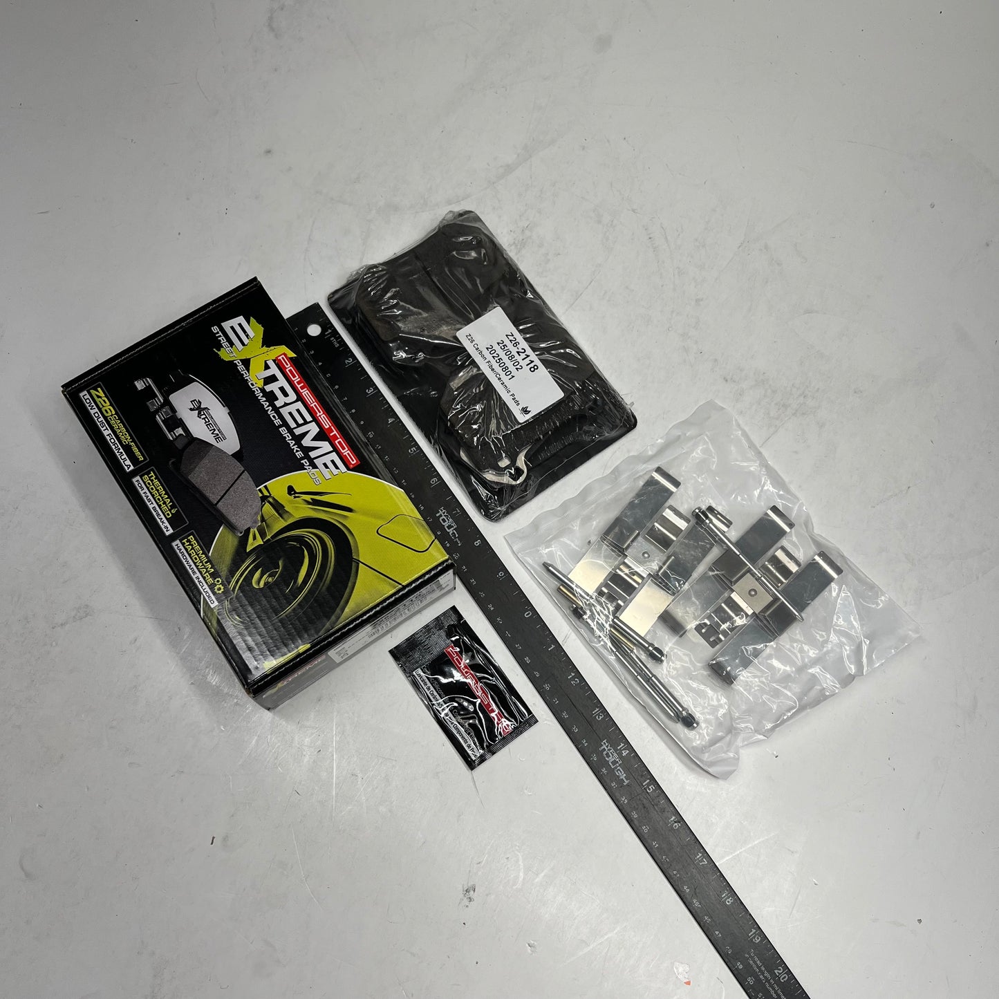 POWER STOP Street Performance Carbon Fiber Ceramic Brake Pads Kit Z26-2118