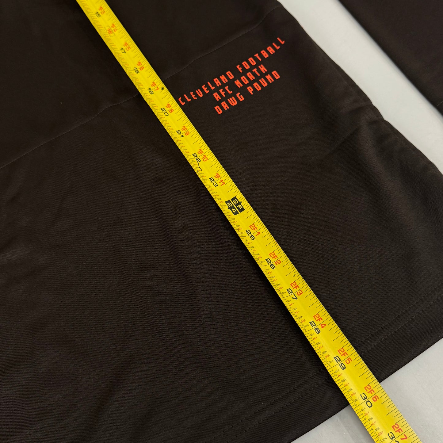 NFL Cleveland Browns Quarter Zip Pullover Shirt Long Sleeve L Brown 1802969