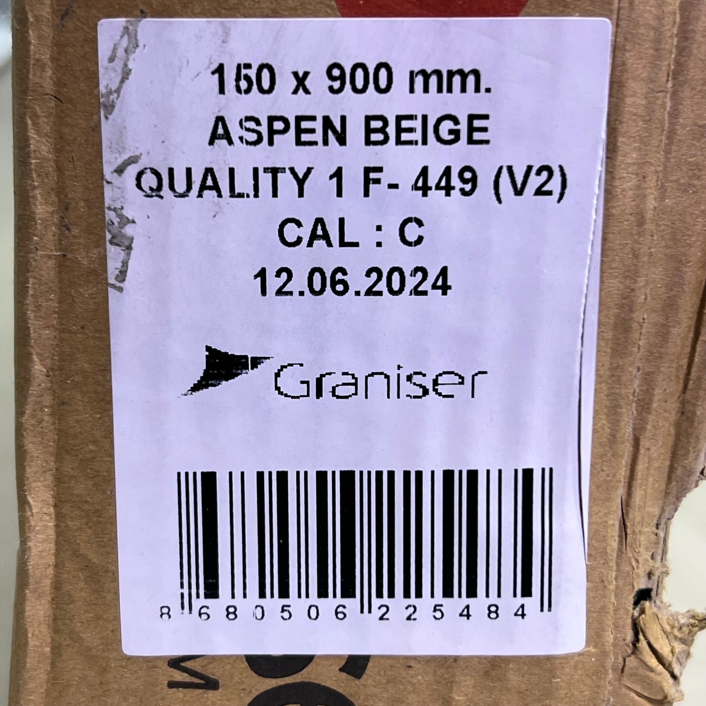 GRANISER (9 Pcs) Floor Tiles Sz 6" x 36" x 0.32", Aspen Beige F-449