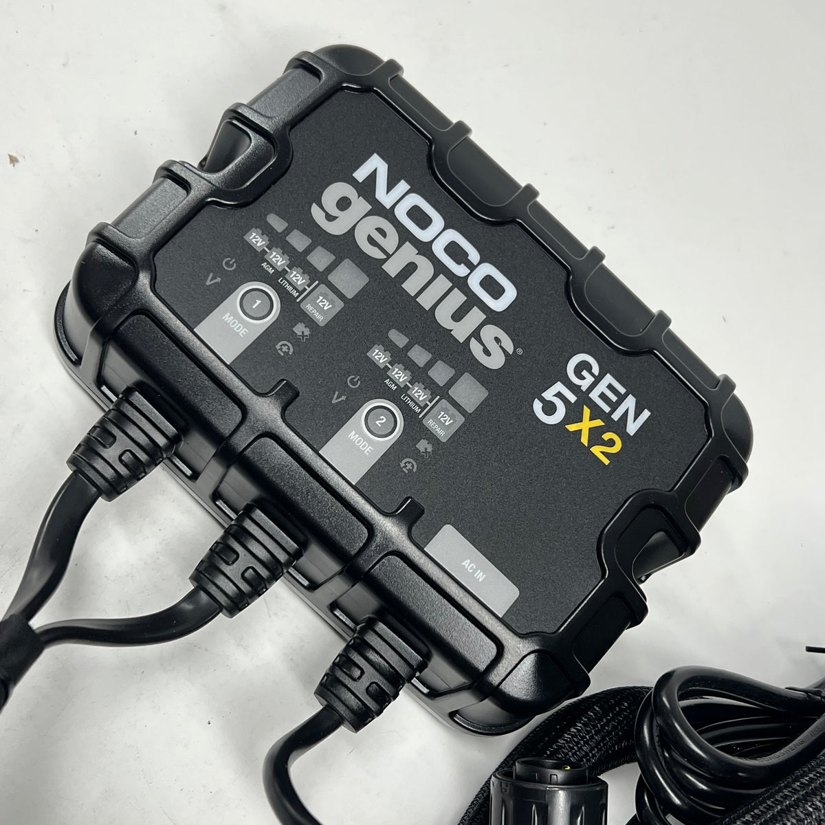 NOCO 2 Bank On Board Battery Charger & Maintainer 10 Amp 12 Volt Black GEN5X2