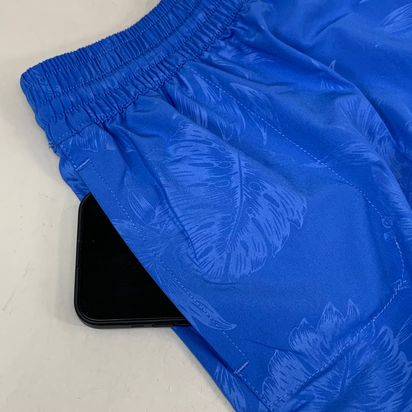 RAYA SUN Stretch Swim Style Shorts W/ Flower Design Women's 3X Blue/Gray