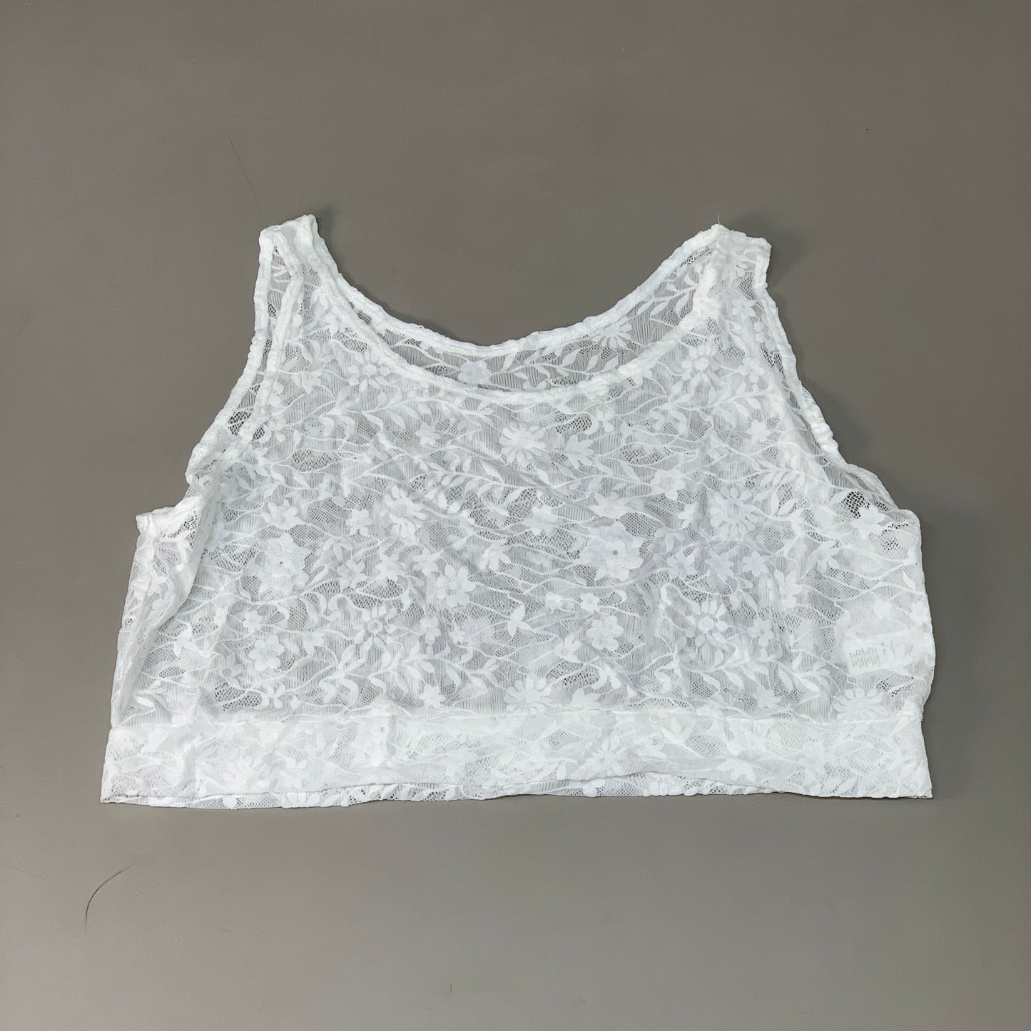 HALFTEE Full Lace Tank Nylon & Spandex Blend Floral White 3XL (23)