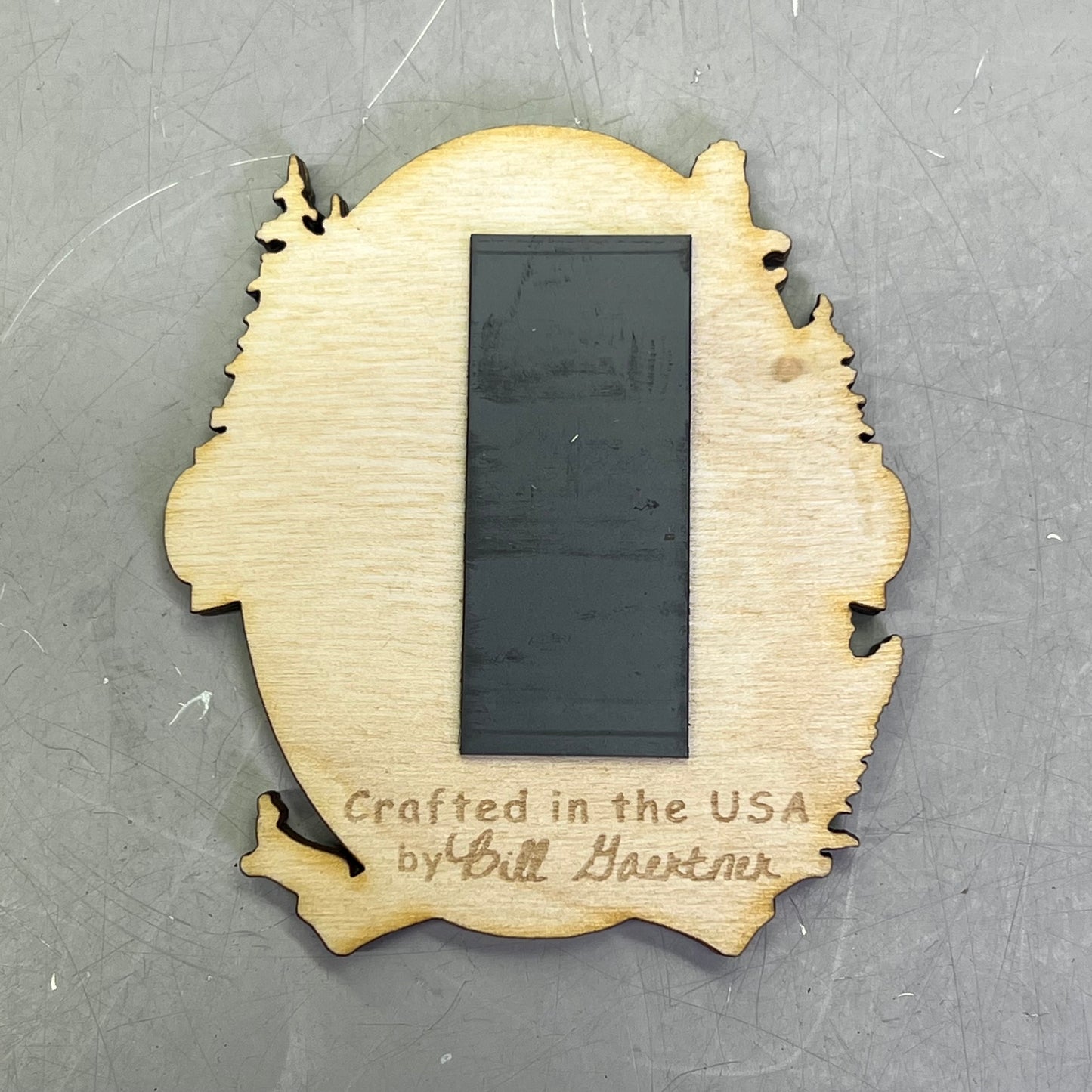 (2 PACK) Mendenhall Glacier Laser Cut Wood Magnet Souvenir JUNEAU, AK Made USA