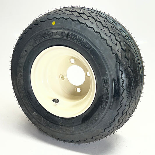 KENDA (4 PACK) HOLE-N-1 White Golf Cart Wheels Tires Fit Club Car Sz 18X8.50-8 Dot 4925V411