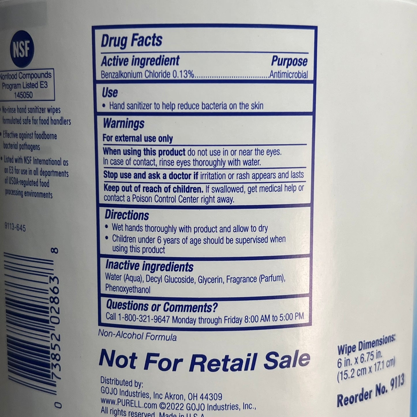 PURELL (2 PACK, 270 EACH) Hand Sanitizing Wipes Fresh Citrus Scent BB 03/27