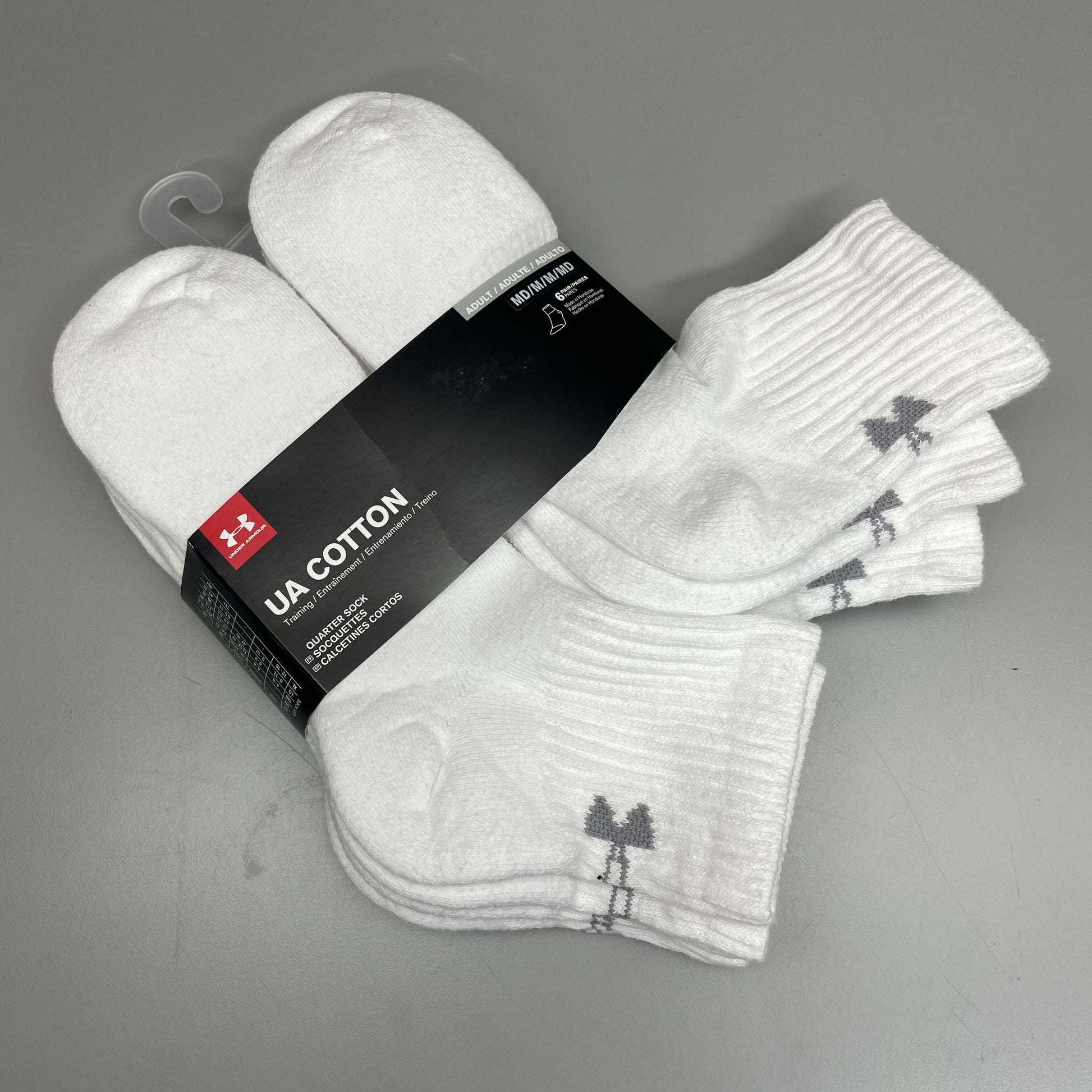 Unisex UA Training Cotton Quarter 6-Pack Socks
