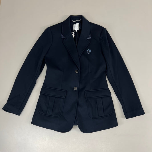 SAMSHIELD Maxime Equestrian Fleece Winter Jacket Women's Sz S Navy Blue