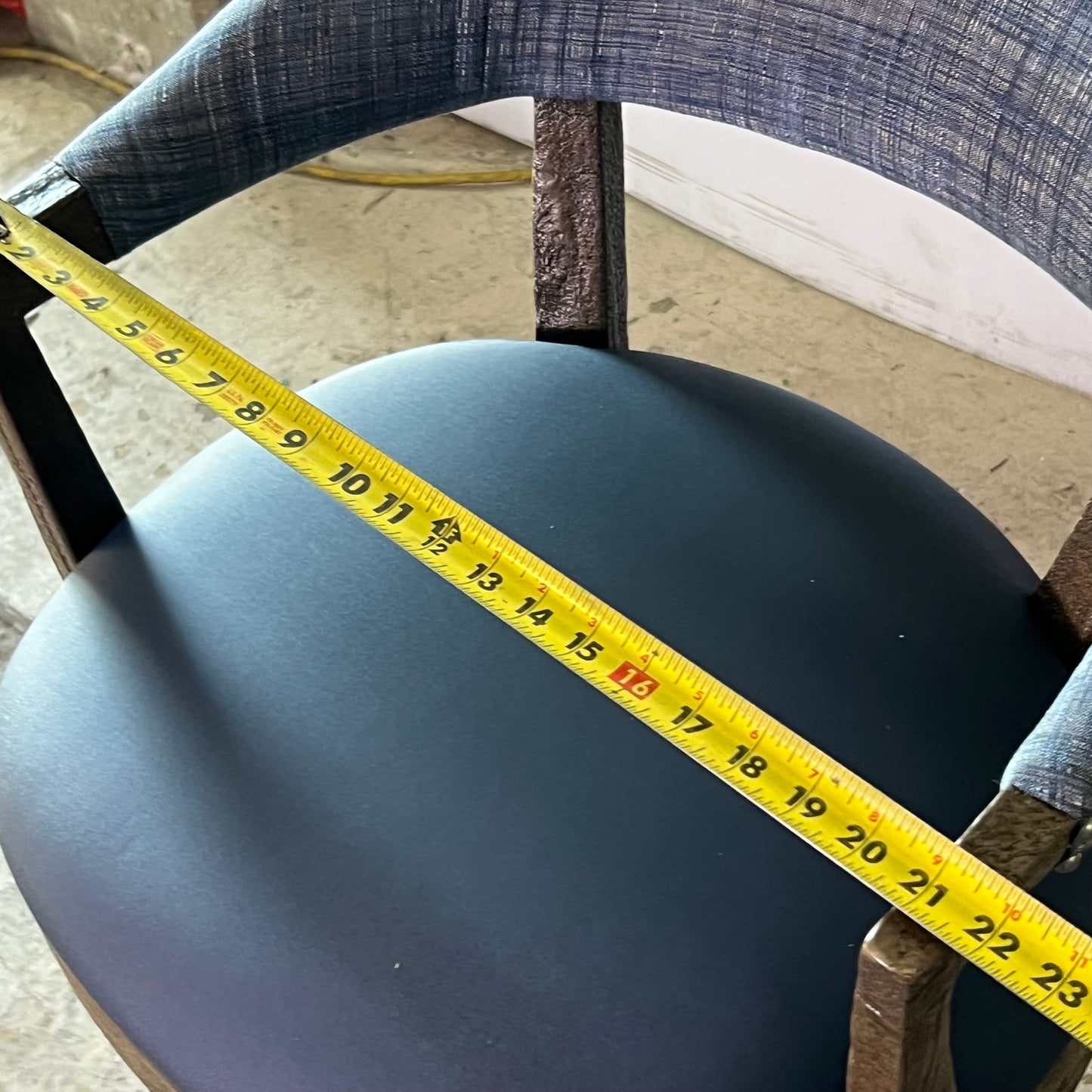 PALECEK Menlo Distressed Swivel Barstool 22"W x 22"L x 41"H Blue 723838