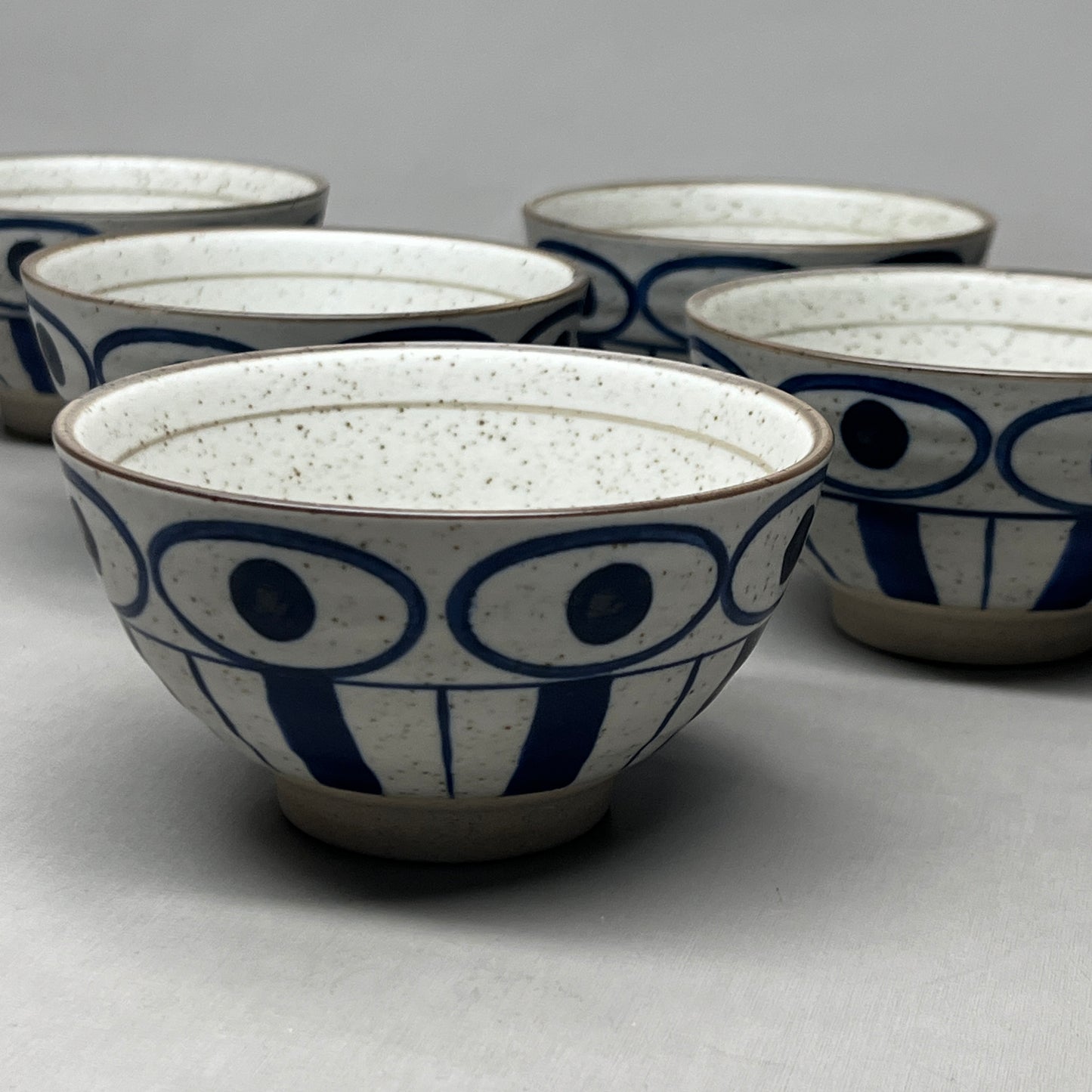 DANICA HEIRLOOM 6-PACK! Ceramic Elements Bowl Nomad 4.75" Blue Design L113005 (New)