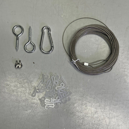 SIMPLE SOLUTIONS Outdoor Cable Wire Patio Light Kit 50' Cable Range 815050