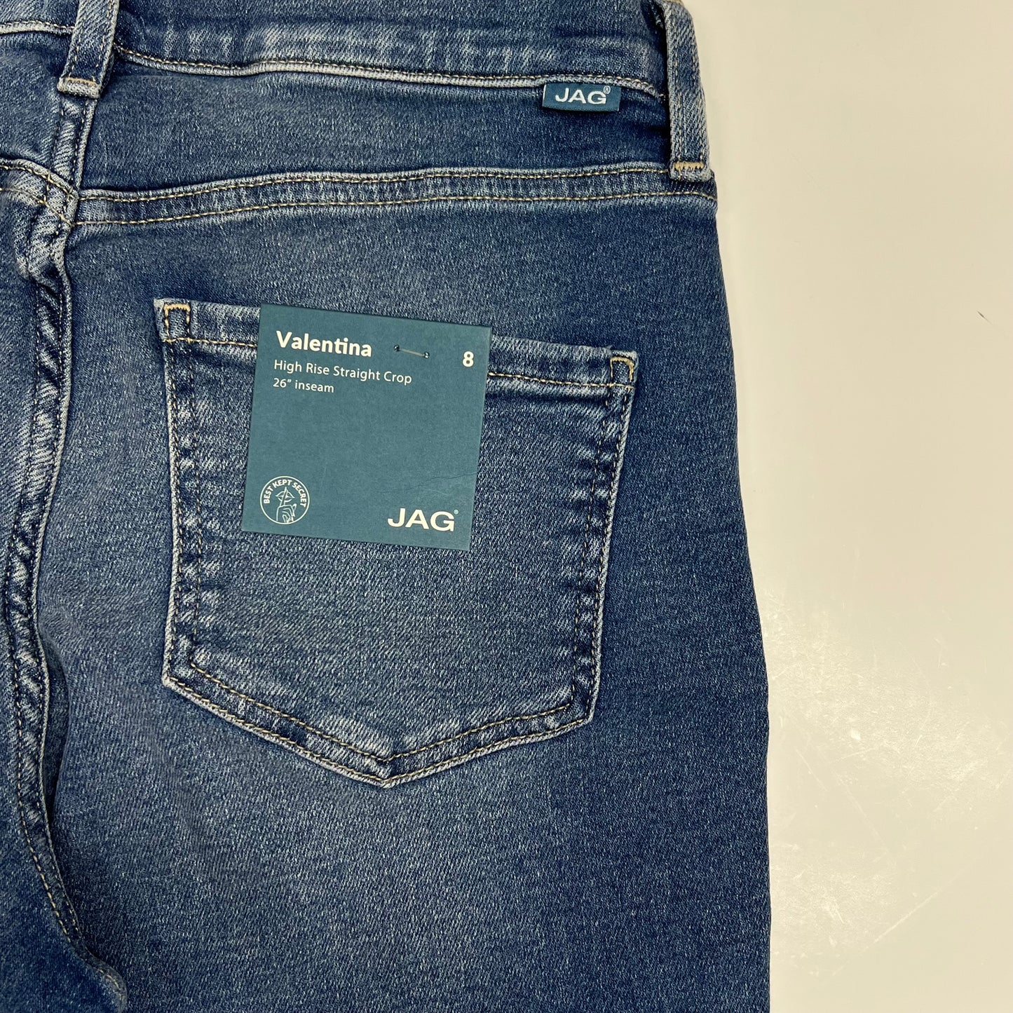 JAG Valentina High Rise Straight Crop Jeans Women's Sz 8/26 Medium Wash