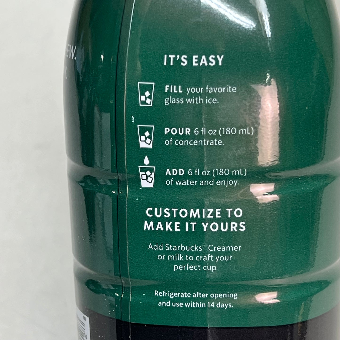 STARBUCKS (6 PACK) Cold Brew Concentrate Signature Black 32 fl oz BB 01/26