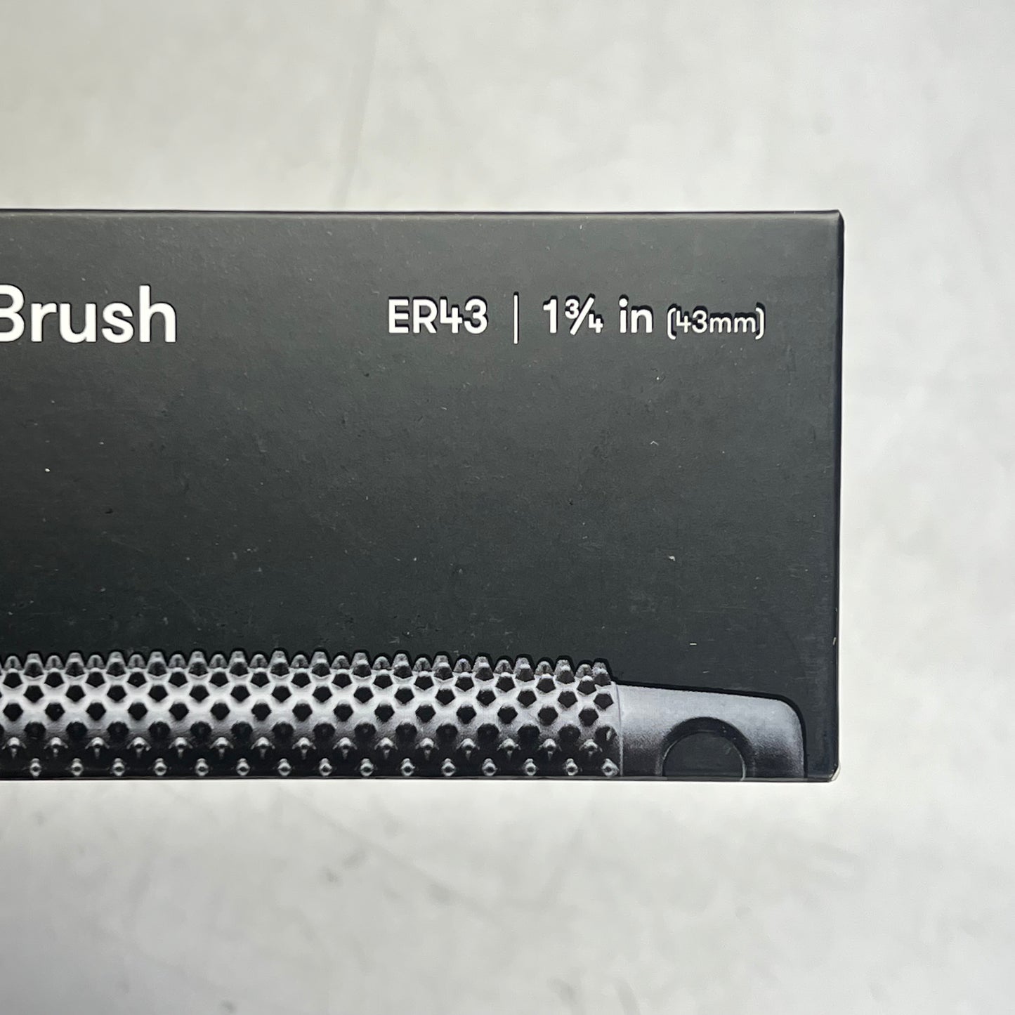 ERGO Ionic Ceramic Round Hair Brush Tourmaline Crystal Complex 1 3/4" Black ER43