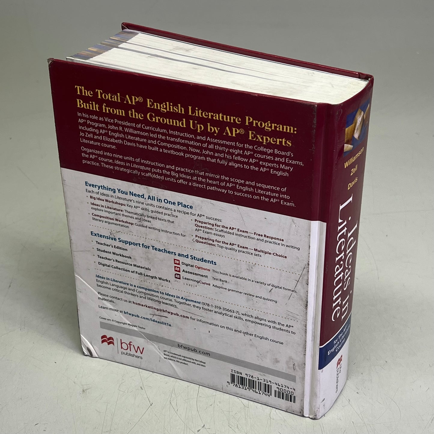 IDEAS IN LITERATURE AP English Literature Course Hardback Book 1st Ed (As-is)