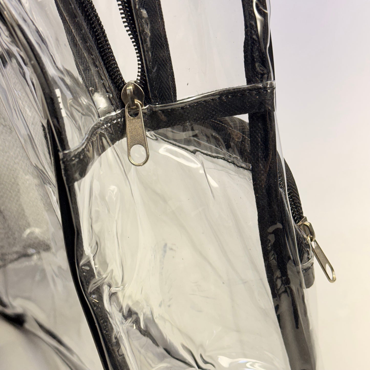 BWAP 17" Clear Plastic Backpack 17" x 12" x 6" Color Black BP1643