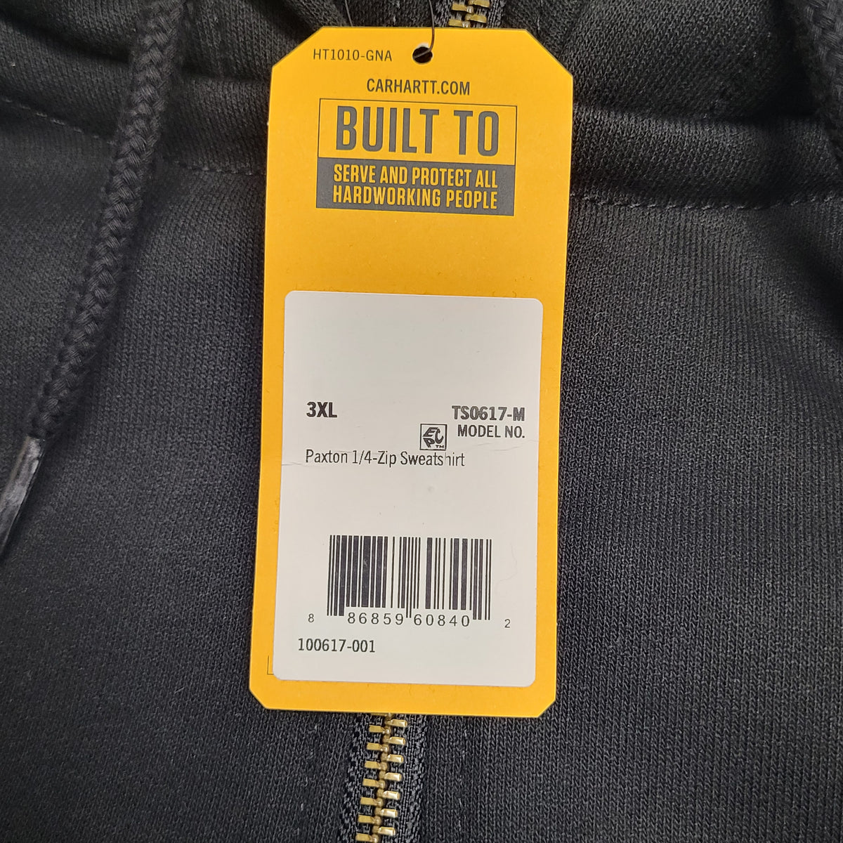 CARHARTT Paxton 1/4 Zip Sweatshirt 3XL TS0617-M