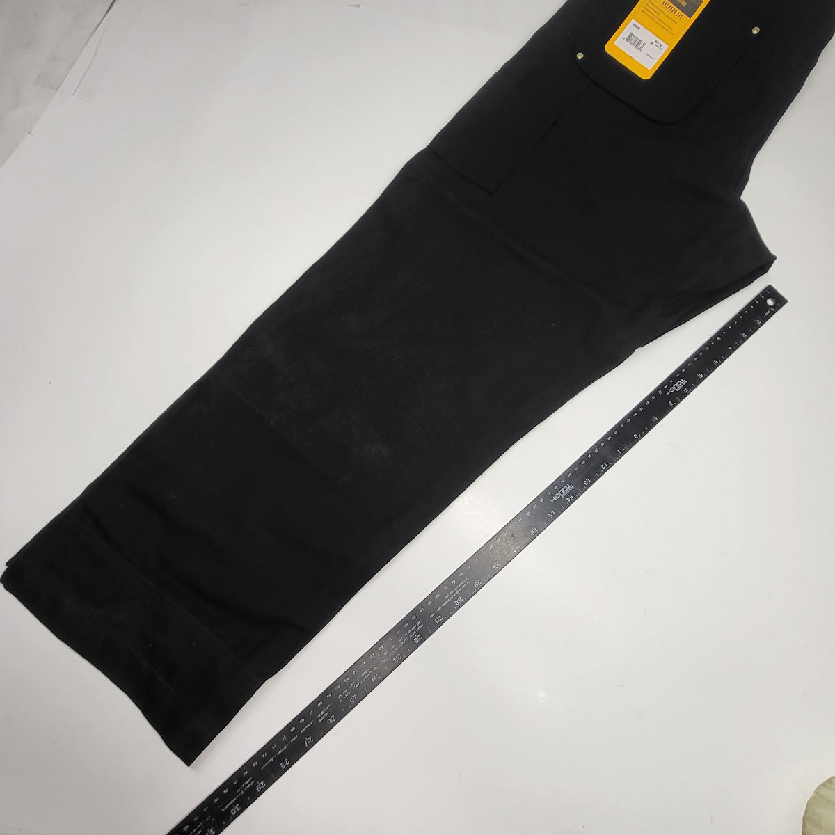 CARHARTT Iconic R01 Duck Rib Overall Wind Fighter Relaxed Fit 38x32 Black 102776-001