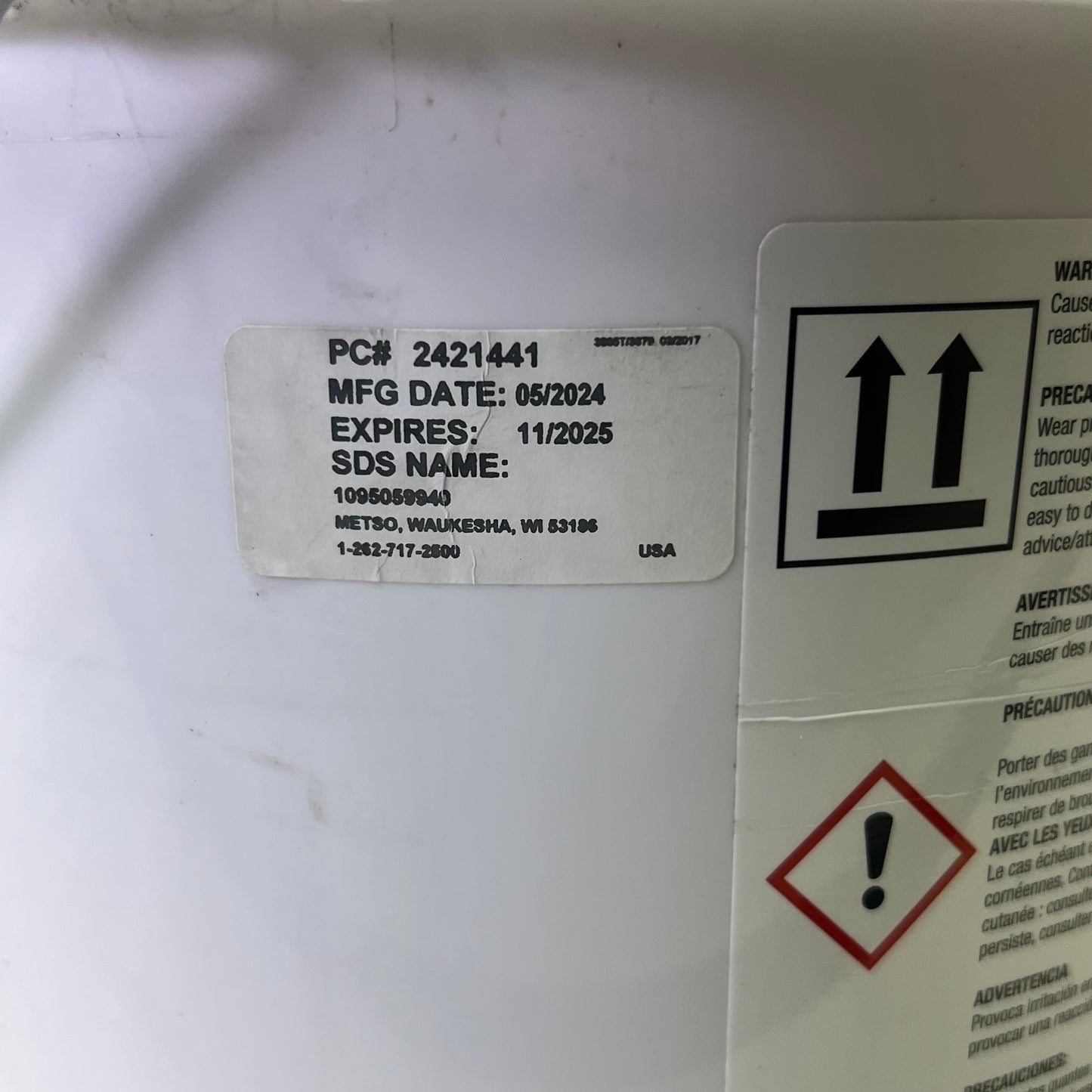 METSO WF Ultra Performance Crusher Backing Material, White 2421441 BB 11/25