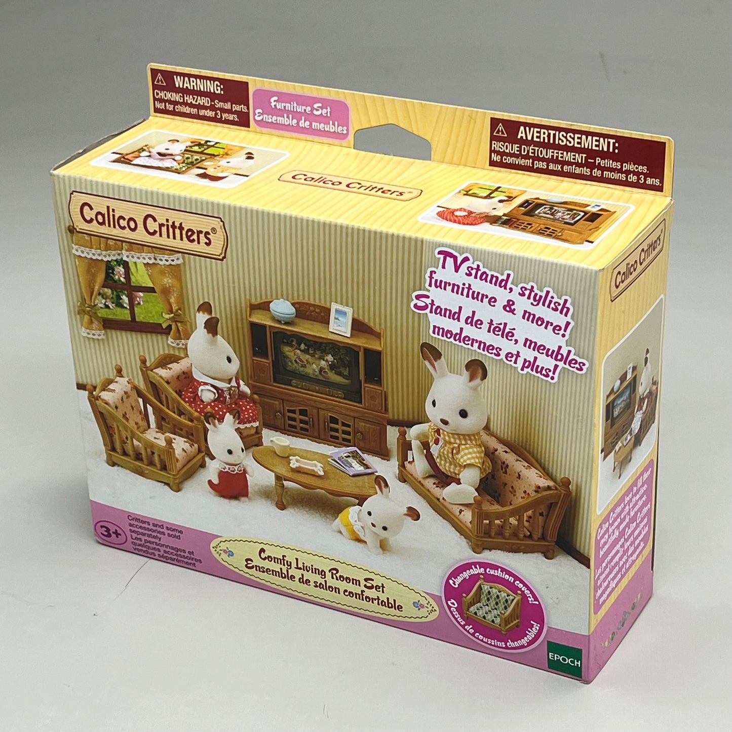 CALICO CRITTERS Comfy Living Room Set w/ Changeable Cushion Covers 40 pc CC1808