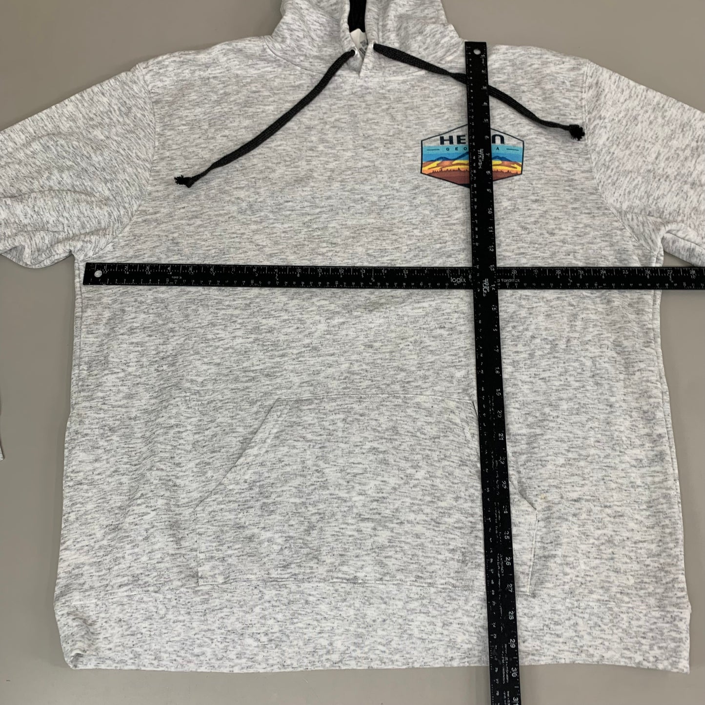 LONEROCK Helen Georgia Tie Hoodie Sz 2XL White/Grey