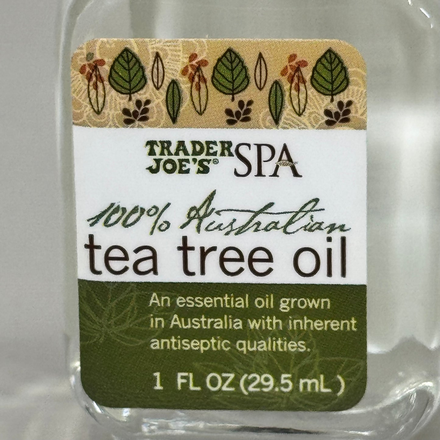 TRADER JOES SPA (2 PACK) 100% Australian Natural Essential Tea Tree Oil 1 fl oz