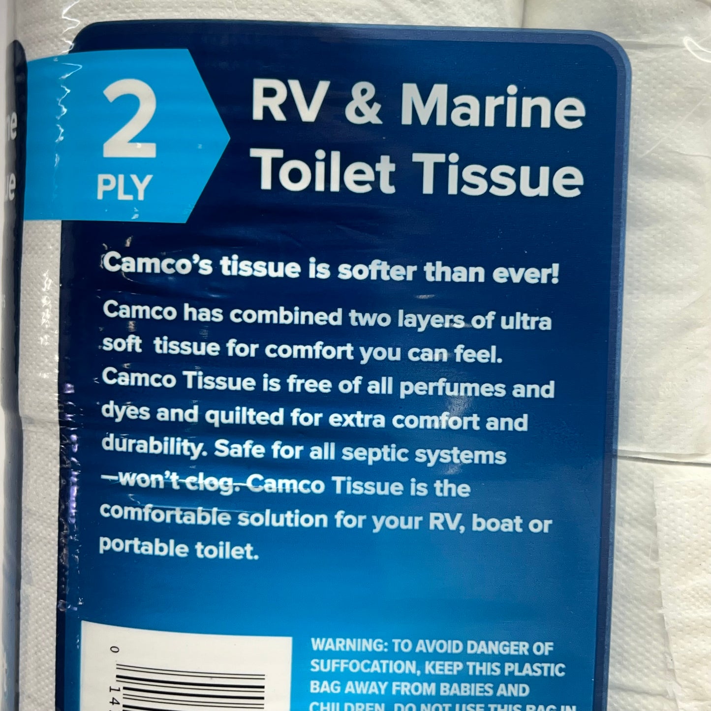 ZA@ CAMCO (4 PACK, 4 EACH) Rv & Marine Toilet Tissue  2-Ply 500 Sheets White 40274