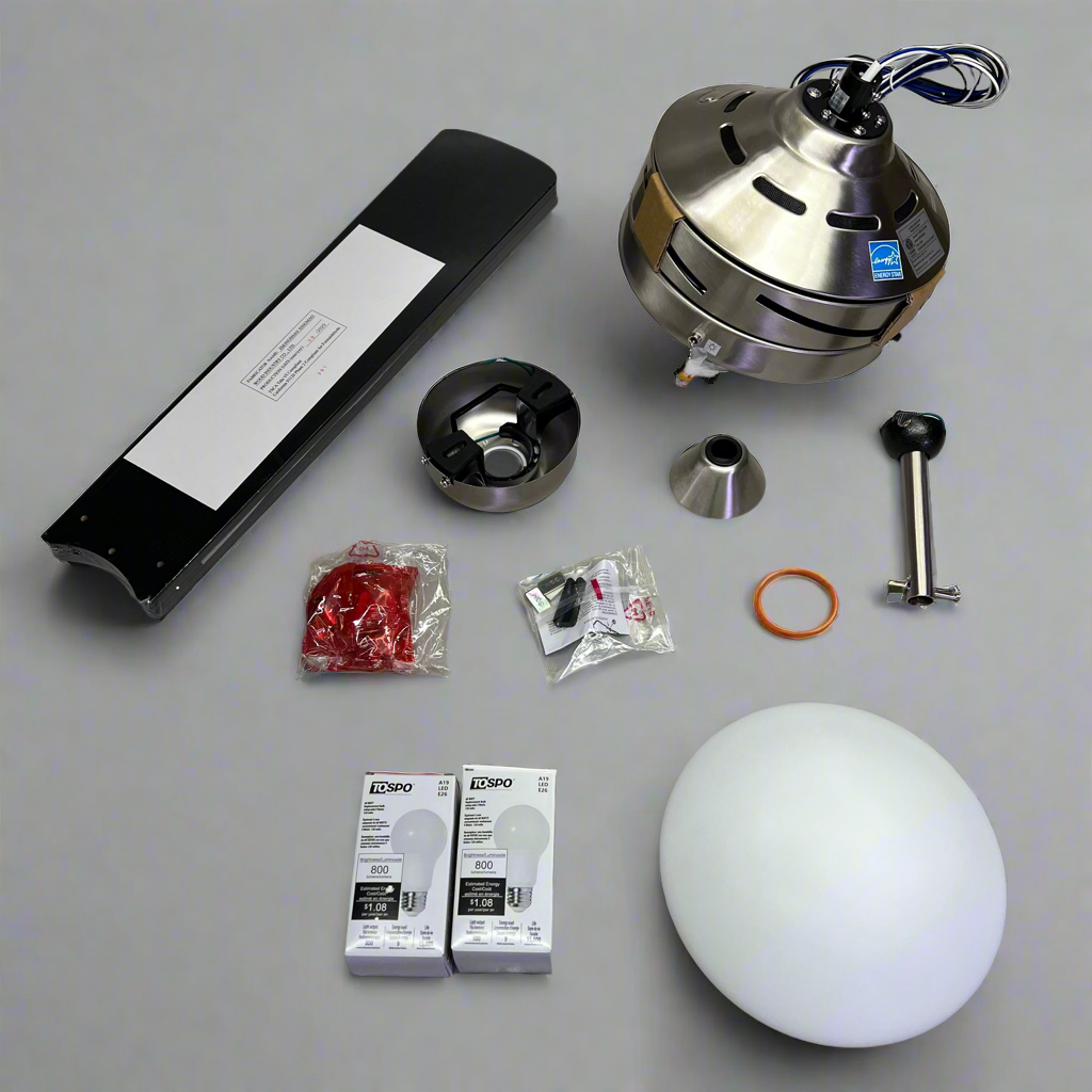 TRANSGLOBE Cappleman Energy Star 5-Blade Ceiling Fan Brushed Nickel F-1020-ES BN