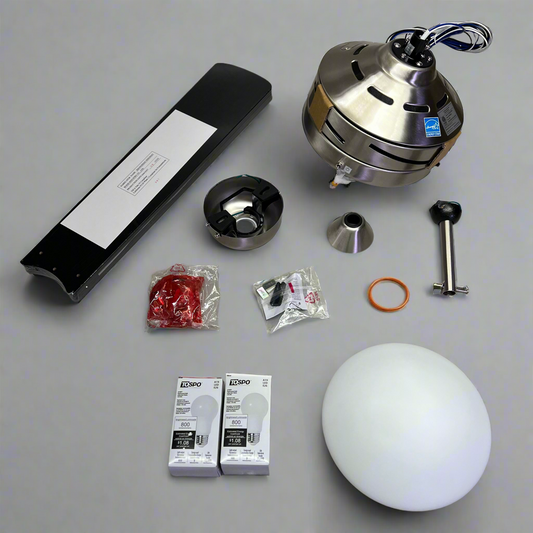 TRANSGLOBE Cappleman Energy Star 5-Blade Ceiling Fan Brushed Nickel F-1020-ES BN