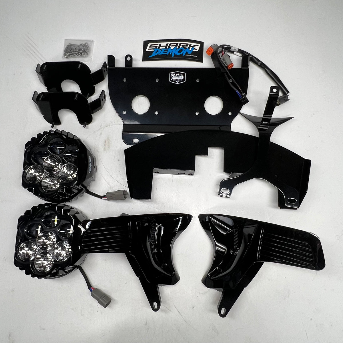 SHARK DEMON 2 Dual Headlight Kit For 2023-26 Harley Davidson Touring SD223RGWW
